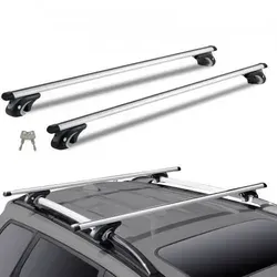 VEVOR Dachgepäckträger 1370 x 72 x 106 mm - Universaler Relingträger mit 90,7 kg Tragfähigkeit, einfache Montage ohne Bohren und Diebstahlsicherung inklusive