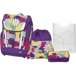 Ranzenset Soft 4 tlg Honey Bee - Gelb - Schulranzen-Set in fröhlichem Gelb, inklusive Zubehör, ideal für den ersten Schultag und sorgt für gute Laune!