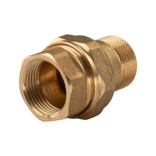 Messing Gewinde-Fitting Verschraubung gerade flachdichtend 3/4" IG - 3/4"AG (DN