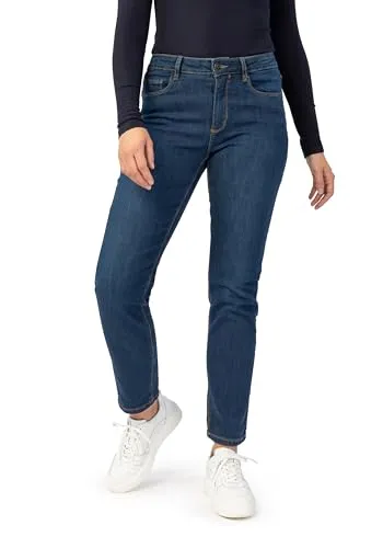 Stooker Women ZERMATT DENIM Damen 5-Pocket-Jeans Straight Fit 40 (Länge 28) deep blue - Die Stooker Zermatt Denim Jeans bietet einen geraden Schnitt für eine schmeichelhafte Silhouette. Aus robustem Baumwollmix gefertigt, garantiert sie einen perfekten Sitz und bleibt formstabil. Ein zeitloser Klassiker für vielseitige Outfits.