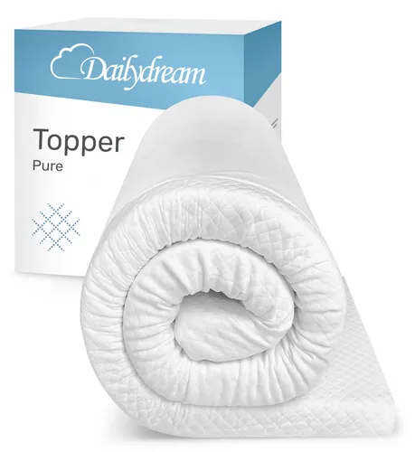 Dailydream viscoelastischer Matratzentopper “Model S“ - Matratzenauflagen mit Memory Foam Effekt, sorgt für optimale Druckentlastung und ergonomischen Schlafkomfort für erholsame Nächte.