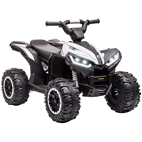 HOMCOM Elektro-Quad 12V - Kinderquad mit MP3-Musikplayer und USB-Anschluss, sicheres Fahrerlebnis für Kinder von 3-5 Jahren