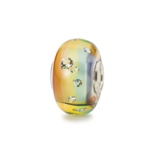 Trollbeads Strahlender Regenbogen Bead TGLBE-00214 - Armbänder & Charm-Anhänger, funkelnder 925er Silber-Charm mit strahlenden Regenbogenfarben für ein einzigartiges Schmuckstück.