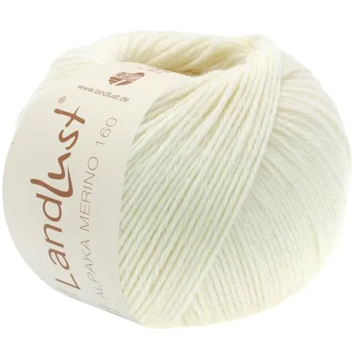 LANA GROSSA LANDLUST ALPAKA MERINO 160 - Häkelwolle 50 g, klassisch verzwirnt, 50 % Alpaka und 50 % Merino, ideal für warme und weiche Projekte