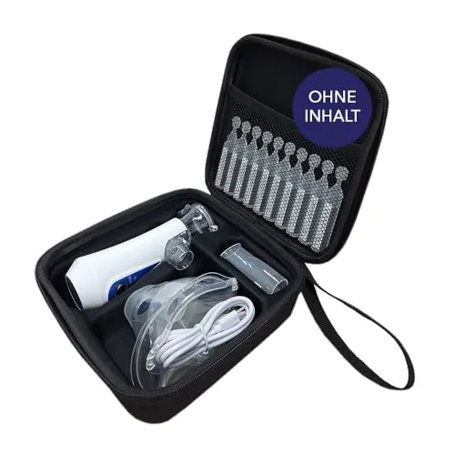 IEA Medical Travelcase für Inhalationsgerät, Schutzcase für Inhalator & Zubehör, Tragetasche für Vernebler, kompakt & reisefreundlich, Reisetasche Inhalator