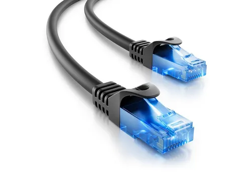 deleyCON deleyCON 3m CAT6 Patchkabel Netzwerkkabel Ethernet LAN DSL Kabel LAN-Kabel