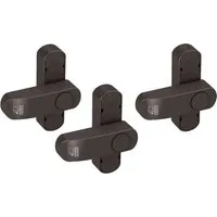 BASI Fensterbeschlag Fenstersicherung - Spar-Set mit 3 Stück - Fenstersicherungen für 1-flügelige Fenster, bieten zuverlässigen Einbruchschutz durch einfache Druckknopfsicherung, ideal zum Nachrüsten.