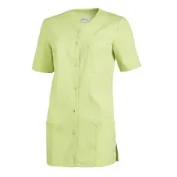 Leiber Kasack hellgrün Größe 36 - Robuster Kasack in hellem Grün, ideal für den professionellen Einsatz. Hergestellt aus 65 % Polyester und 35 % Baumwolle, pflegeleicht und für Industriewäsche geeignet.