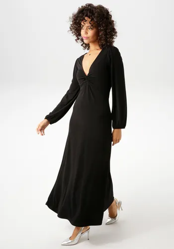 Maxikleid mit raffiniertem Knoten am Dekolleté - NEUE KOLLEKTION - Sommerkleider, figurbetonendes Maxikleid aus elastischer Sandy-Qualität für perfekten Tragekomfort und einen verführerischen Look.
