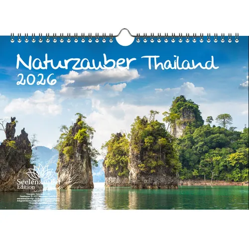 Naturzauber Thailand DIN A4 Kalender für 2026 Landschaft Reise Meer Natur Land U