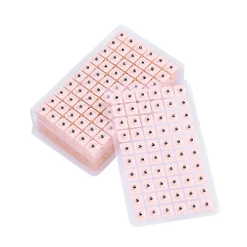 HEALIFTY Ohr Samen Akupunktur 600 Counts Einweg Ohr Presse Samen Akupunktur Vaccaria Gips Bean Massagee Multi-Condition Ohr Samen Akupressur Kit (10 Blätter)