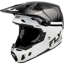 Fly Racing Formula CC Objective Motocrosshelm - Schwarz/Weiß - L - Leichter und sicherer Motocrosshelm mit Tri-Weave-Verbundschale. Der Helm bietet hervorragende Belüftung und Komfort für ambitionierte Fahrer. ECE 22.06 zertifiziert für optimierte Sicherheit.
