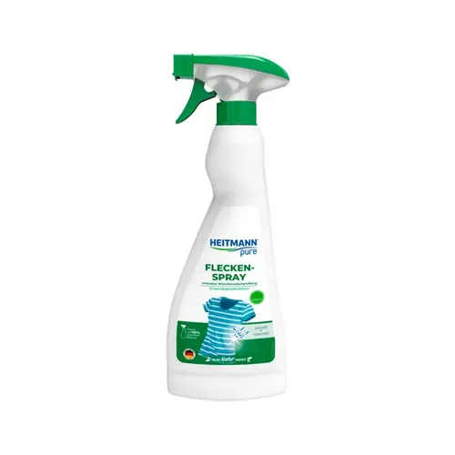Vorwaschspray Heitmann Fleckenspray vegan 250 ml - Veganes Vorwaschspray für die effiziente Fleckenbehandlung. Ideal für weiße und bunte Wäsche, dringt tief in die Fasern ein und entfernt mühelos verschiedene Flecken. Flasche aus 100 % recyceltem Material.