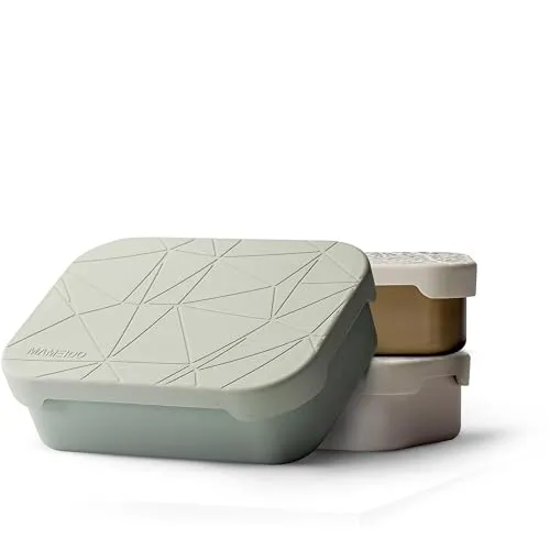 MAMEIDO Brotdose Edelstahl 1200ml - Lunch-Boxen mit flexiblem Trenner und Silikondeckel, ideal für gesunde Snacks und langlebig. Perfekte Wahl für Schule und unterwegs.