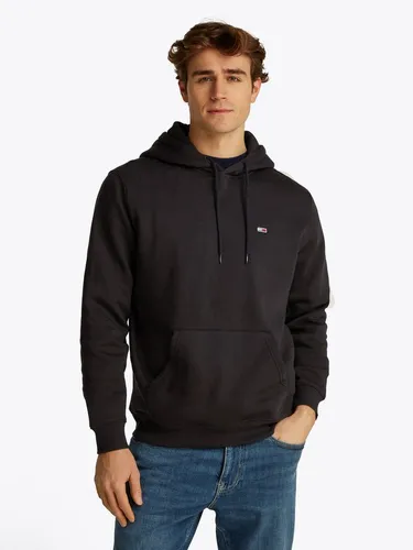 Tommy Jeans Herren TJM Reg Flag Hoodie - Kapuzenpullover für Herren, nachhaltig produziert aus Baumwolle, mit durchgehendem Reißverschluss und stilvollem Design in Schwarz.