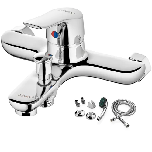 Zilan Badarmatur ZLN-8177 Set - Edelstahl Einhebelmischer für Dusche und Badewanne, inklusive Handbrause und Brauseschlauch - ideal für ein modernes Badezimmer.