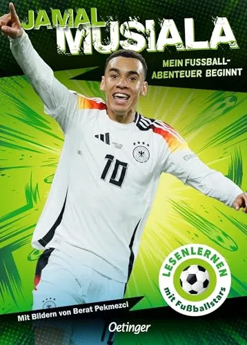 Jamal Musiala. Mein Fußball-Abenteuer beginnt - Erlebe die spannende Reise des Fußballstars Jamal Musiala! Dieses Erstlesebuch für Kinder ab 7 Jahren erzählt von seinen Anfängen in England und seiner Leidenschaft für den Fußball. Mit tollen Bildern und kurzen Sätzen zum Lesen lernen.