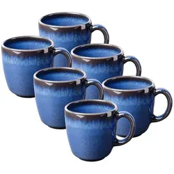 like. by Villeroy & Boch Geschirr-Set Lave bleu Kaffeeobertasse 0,19l Set6 - Elegantes Geschirr-Set mit 6 Kaffeeobertassen aus Steingut, ideal für stilvolle Kaffeetafeln und inspiriert von natürlichen Elementen für eine zeitlose Tischdekoration.