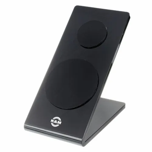 K&M 19855 Tablet Stand - Ständer & Stützen, elegantes Acrylglas-Design mit 2 Haftpads für flexible Vertikal- und Horizontalanbringung des Tablets.