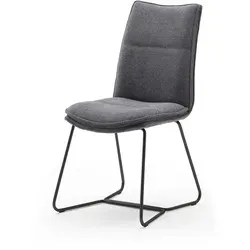 MCA Hampton Kufenstuhl - Eleganter Metall-/Stoffstuhl in Schwarz - Stühle: Stilvoller Kufenstuhl mit hohem Sitzkomfort und modernem Metallgestell, ideal für jeden Wohnraum.
