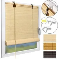 Sol Royal Bambusrollo 80 x 160cm SolDecor B86 - Sichtschutz ohne Bohren - Seitenzug- & Springrollos, flexibles Design mit Klemmfix-Träger für einfache Montage ohne Bohren und integrierte Kindersicherung für mehr Sicherheit.