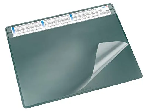 Schreibunterlage Durella Soft 50x65 cm grün - Organisieren Sie Ihren Arbeitsplatz mit der Durella Soft Schreibunterlage. Die blendfreie Folie schützt Notizen, während der transparente 3-Jahreskalender Ihnen hilft, den Überblick zu behalten. Ideal für ein strukturiertes Büro.