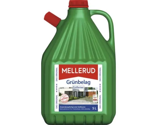 MELLERUD Grünbelag Allzweckreiniger 5,0 l - Haushaltsreinigungsmittel für große Flächen, entfernt effektiv Algen und Grünbelag ohne Schrubben oder Hochdruckreiniger.