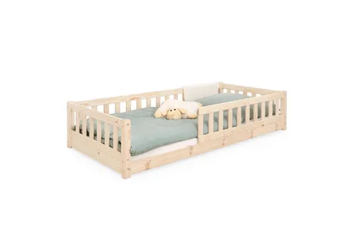Ehrenkind Kinderbett - Hochwertiges Bodenbett aus Kiefernholz mit Rausfallschutz - Betten für Kinder, aus FSC® zertifiziertem Kiefernholz, sicher und stabil, ideal für ein kindgerechtes Schlafumfeld.