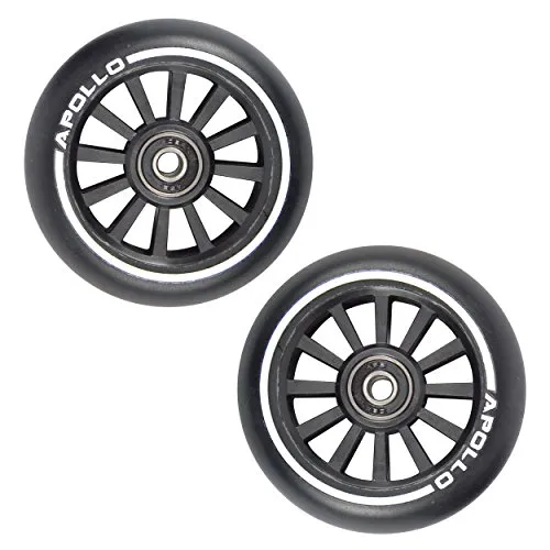 Apollo Stunt Scooter Rollen 100mm Pro Wheels - Hochwertige Ersatz-Rollen für Stunt-, Freestyle- und Kick-Scooter, ausgestattet mit ABEC 9 Kugellagern für ein flüssiges Fahrgefühl. Schrauben sind inklusive für eine einfache Montage.