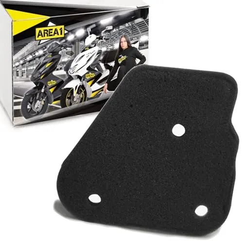 Area1 Ersatz Luftfiltereinlage für 50ccm 2Takt Motorroller von ATU Explorer AGM Nova Motors GT Union Longija Mawi RS Ultima Ride Sprint Tauris Benero TNG Forstinger Motorro Jack-Fox JM Motor (1E40QMB)