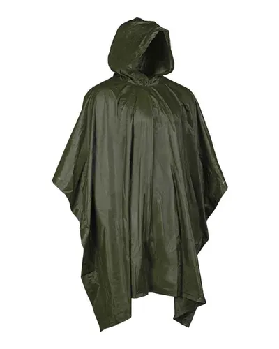 Mil-Tec Regenponcho 203 x 127 cm – Wiederverwendbar & Wasserdicht, Olivgrün - Vielseitiger Regenponcho in Olivgrün, ideal für Outdoor-Aktivitäten. Mit kompaktem Transportbeutel, wasserdichtem Material und praktischen Druckknöpfen - der perfekte Begleiter für Wanderungen und Festivals.