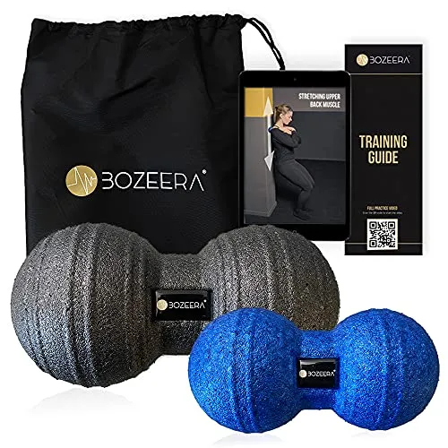 Bozeera Peanut Ball Set – Doppel-Massageball mit Videoanleitung und Poster - Entdecken Sie das Premium Duoball Set für gezielte Muskelentspannung. Inkl. Videoanleitung und Poster für effektive Übungen. Hautfreundliches EPP-Material für optimale Nutzung.