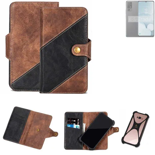 Handy Hülle für TCL 40 XL Wallet Case Cover Smartphone Braun