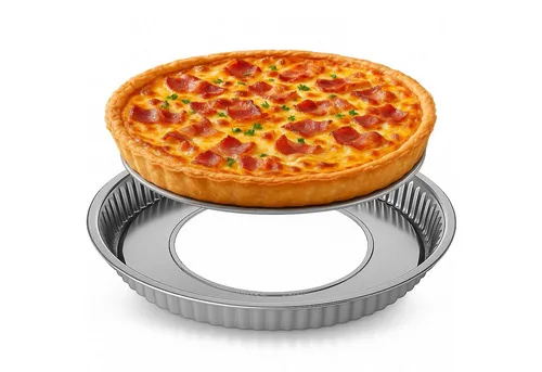 immer Quicheform Edelstahl Backform für Quiche,Tarte & Tortenböden, mit Hebeboden, (2-tlg)
