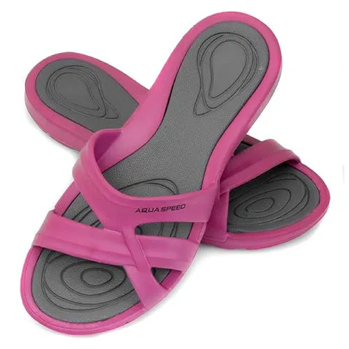 Aqua Speed Ultraleichte Wellness-Schuhe mit Mikrofaserhandtuch Gr. 39 - Badeschuhe, ultraleichtes Duschset mit Handtuch, ideal für Spa & Hotel – atmungsaktives Material verhindert übermäßiges Schwitzen.