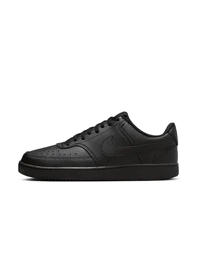 NIKE Herren Court Vision Low Next Nature Sneaker – Retro Basketball Style - Herren-Sneaker im Retro-Basketball-Stil, hergestellt aus strapazierfähigem Leder und Kunstleder für optimale Haltbarkeit und Traktion.
