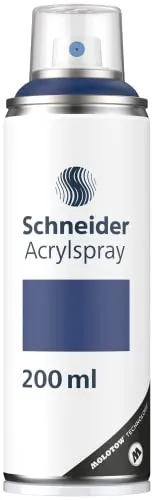 Schneider Paint-It 030 Supreme DIY Acryllack (hochdeckende Sprühfarbe, UV-beständig, 200 ml, Acrylspray für fast alle Untergründe) midnight blue matt