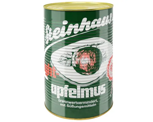 Steinhaus Obstkonserve, Steinhaus Apfelmus light mit Süßungsmittel Püree ohne Stücke 4300g