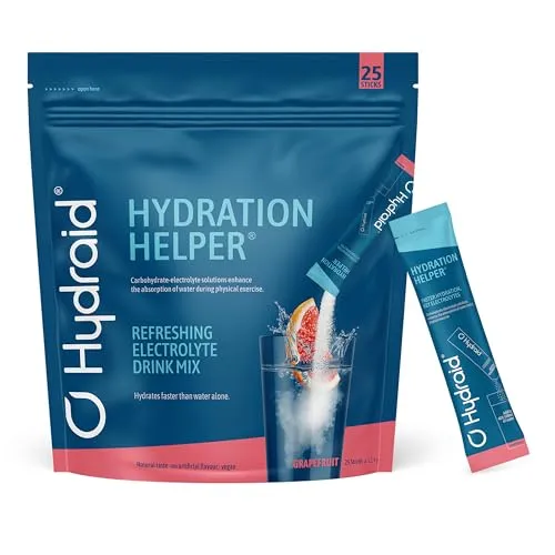 Hydraid Hydration Helper® GRAPEFRUIT – Elektrolyt Pulver für Sport & Erholung - Sportnahrung Elektrolyt-Ersatz-Getränke mit 1118mg Elektrolyten pro Stick, ideal für schnelle Flüssigkeitsaufnahme nach dem Sport oder an heißen Tagen.