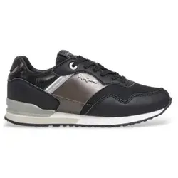 PEPE JEANS London Shine Trainers EU 38 - Damen-Sneaker in elegantem Schwarz, perfekt für einen stylishen Auftritt und hohen Tragekomfort.