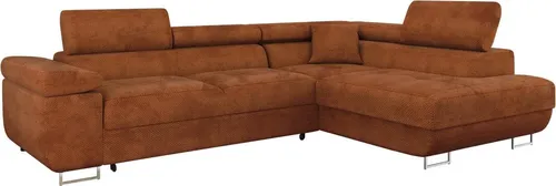 Mirjan24 Ecksofa Torezio mit Schlaffunktion - Sofas & Couches – Ecksofa mit Bettkasten und einstellbaren Kopfstützen, ideal für vielseitige Nutzung im Wohnzimmer.