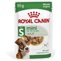 ROYAL CANIN Mini Adult 12x85g - Nassfutter für kleine Hunde, unterstützt gesunde Verdauung und Energiebedarf, 5% Rabatt mit Code ROYAL-5