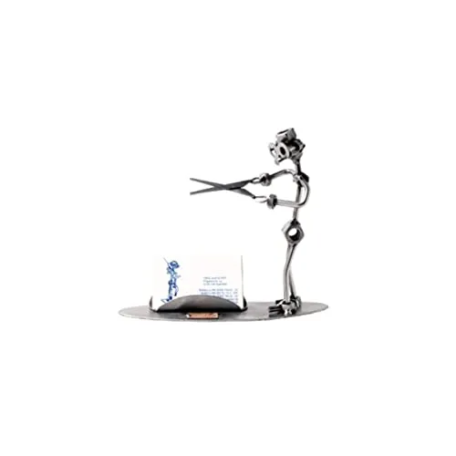 Hinz & Kunst 192 - Visitenkartenhalter 'Friseur' - Figurine, Silber und Kupfer, Neutral