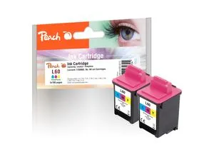 Peach L60 C 2 Druckköpfe 2*col ersetzt Lexmark, Compaq No. 60C*2, 17G0060 für z.B. Compaq IJ 600, Lexmark Z 12, Lexmark Z 22, Lexmark Z 32