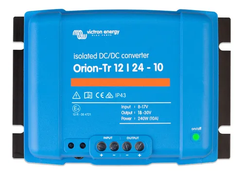 Victron Energy DC/DC Wandler Orion-Tr 12V, 30A - Solarenergie-Zubehör mit isolierter Ausgangsspannung von 12V und einer Leistung von 360W, ideal für effiziente Energieumwandlung in Solaranwendungen.