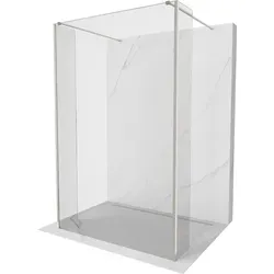 Mexen Kioto Duschwand freistehend 120 x 30 x 30 cm, transparent, gebürstetes Nickel - Elegante freistehende Duschwand aus 8 mm starkem Glas mit gebürstetem Nickel-Profil. Ideal für eine moderne Badezimmergestaltung und sorgt für ein offenes Raumgefühl.