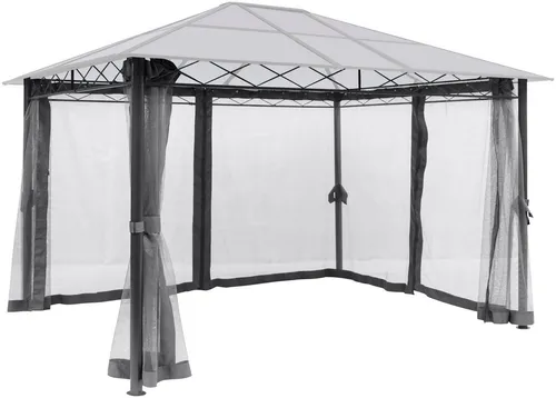 KONIFERA Pavillonseitenteil mit Moskitonetz für Nizza, 300x360 cm - Pavillon-Seitenteile mit abnehmbarem Moskitonetz, ideal für Insektenschutz und Komfort im Freien.