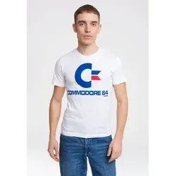 TRAKTOR® Commodore I C64 I T-Shirt mit Logo | Unisex | Kurzarm | Weiß | Lizenzierter Druck | Größe M - LIZENZIERTES COMMODORE 64 T-SHIRT: Hochwertiges Shirt mit dem ikonischen Logo, perfekt für Retro-Fans. Hergestellt aus 100% Baumwolle für hohen Tragekomfort. Ideal für den Alltag und Freizeitaktivitäten.