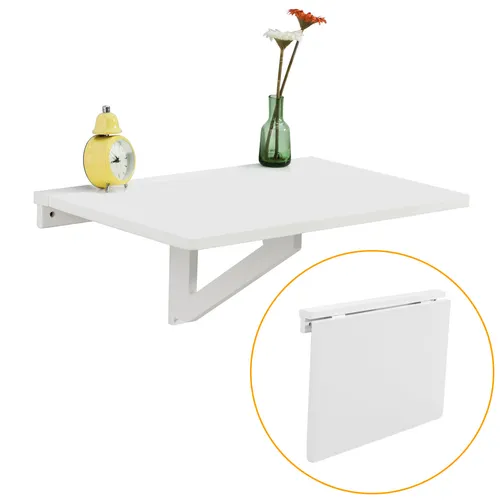 SoBuy Wandklapptisch - Praktischer Klapptisch für kleine Räume - Esstische - Ideal für kleine Raumnischen, platzsparend und klappbar. Perfekt für flexibles Essen und Arbeiten!