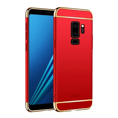 Handy Hülle Schutz Case für Samsung Galaxy S9 Bumper 3 in 1 Cover Etui Rot Neu
